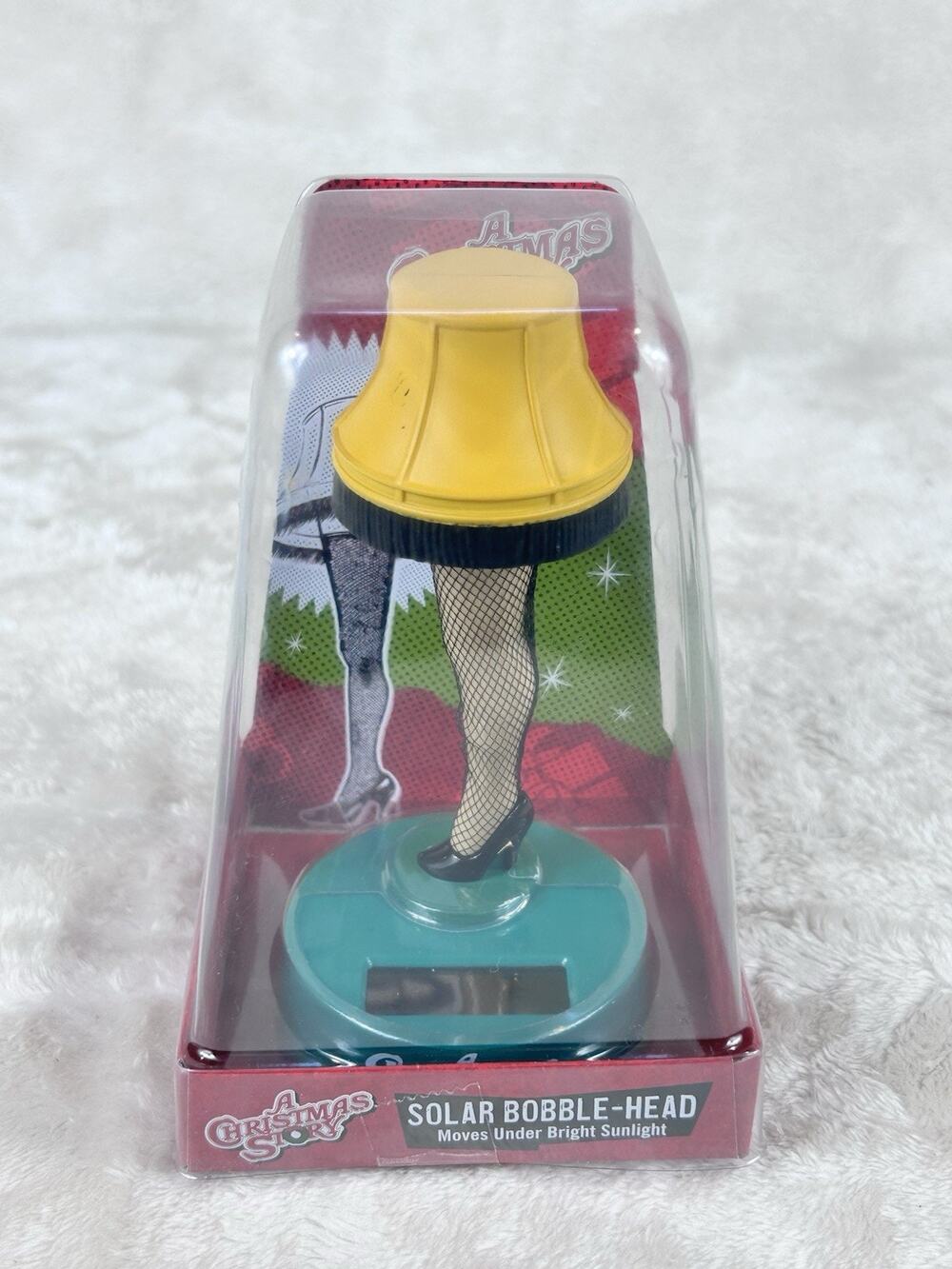 A Christmas Story Leg Lamp Solar BobbleHead Licensed Figurine green base Ralphy